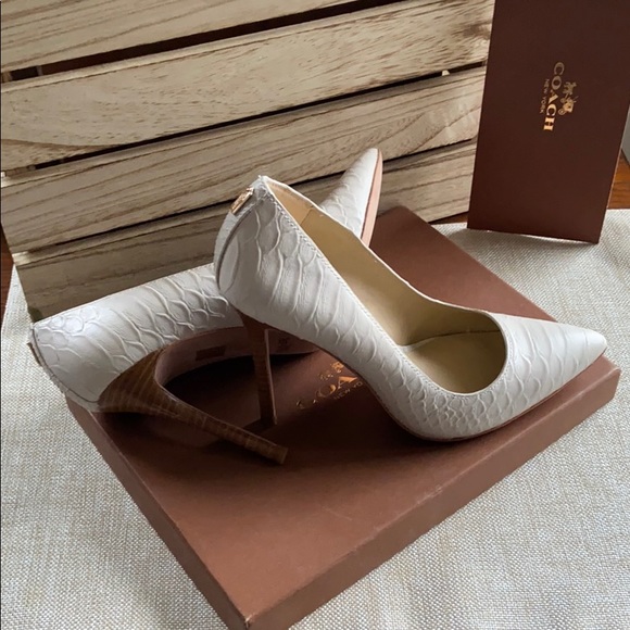Coach Shoes - Coach Harlee Snake Heel (NIB)